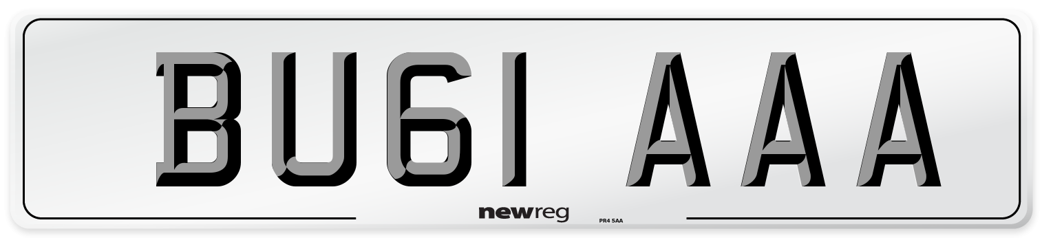BU61 AAA Number Plate from New Reg